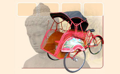1 pers. Indonesische becak / fietstaxi
